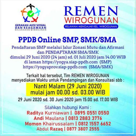 REMEN Wirogunan Tuntaskan Tugas Mulia dalam PPDB Online SMP, SMA/SMK