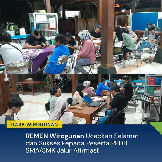 REMEN Wirogunan Ucapkan Selamat dan Sukses kepada Peserta PPDB SMA/SMK Jalur Afirmasi