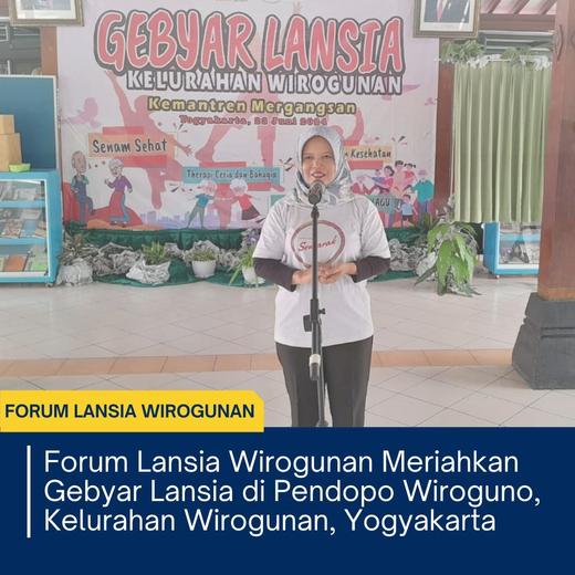 Lansia Wirogunan Meriahkan Gebyar Lansia di Pendopo Wiroguno, Kelurahan Wirogunan, Yogyakarta