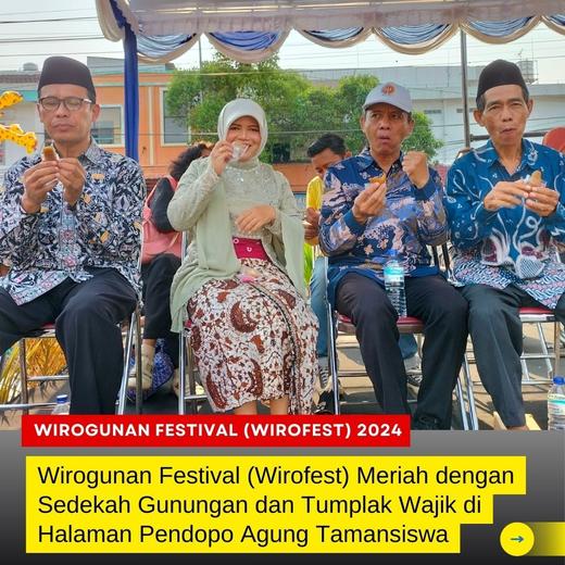 Wirogunan Festival Meriah: Sedekah Gunungan dan Tumplak Wajik di Halaman Pendopo Agung Tamansiswa